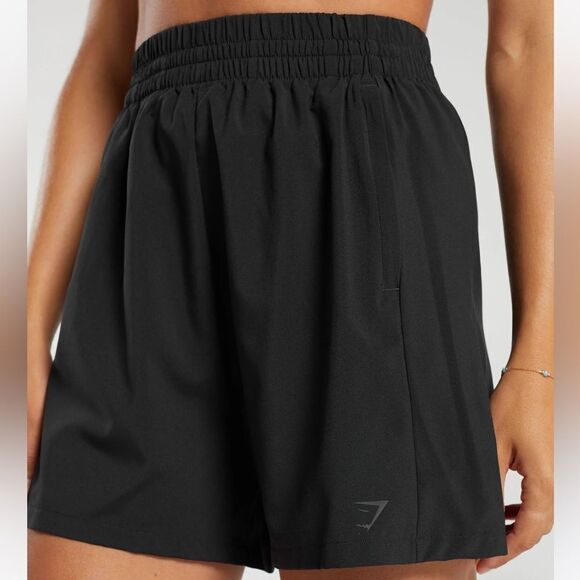 Gymshark‎ WOVEN POCKET SHORTS in Black NWT in packaging - Picture 5 of 7